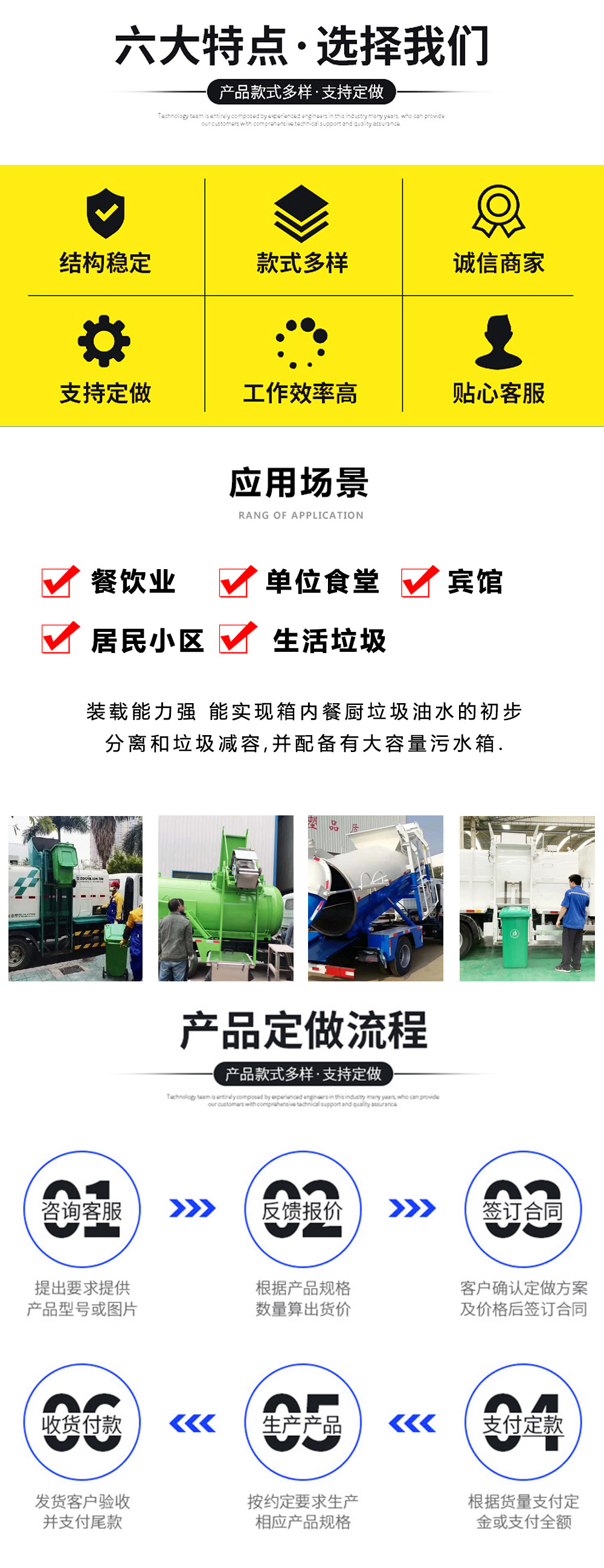 福田小卡3餐廚垃圾車